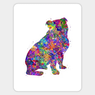 English Bulldog Puppy watercolor Magnet